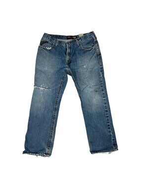 Ariat FR M4 Jeans Mens 36x32 Blue Low Rise Boot Flame Resistant Workwear Denim